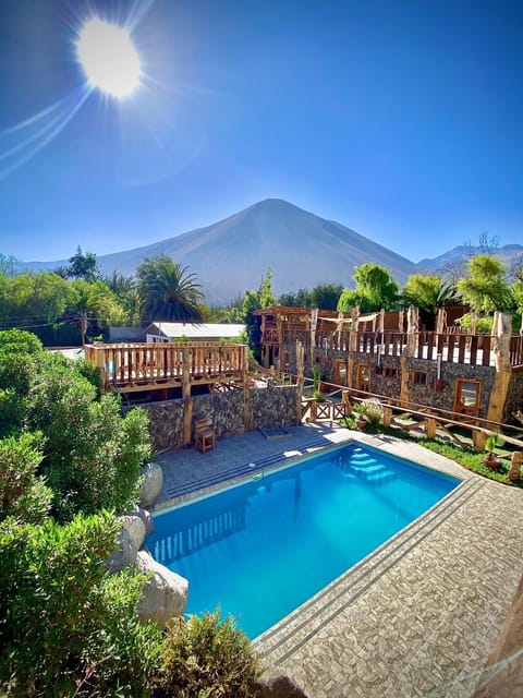 Nearby landmark, Spring, Day, Natural landscape, Garden, Garden view, Mountain view, Pool view, Swimming pool, sunbed