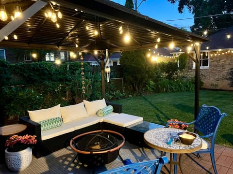 Patio, Night, BBQ facilities, Garden, Seating area, Garden view