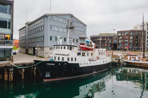 Norwegian Fjord Explorer Line Docked boat in Tromso