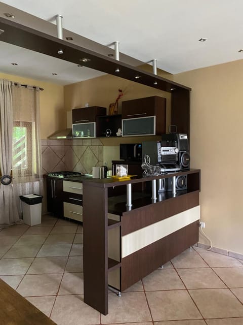 Kitchen or kitchenette, minibar, stove, toaster