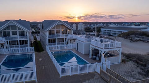 Pool view, Swimming pool, Sunset