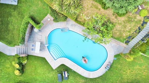 Natural landscape, Garden, Swimming pool