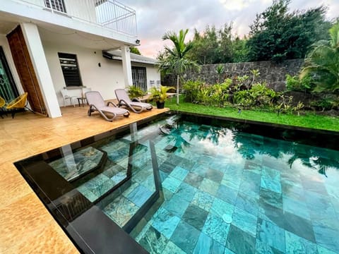 Patio, Day, Natural landscape, Garden, Pool view, Swimming pool, sunbed