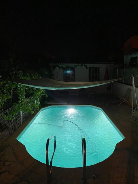 Night, Pool view, Swimming pool