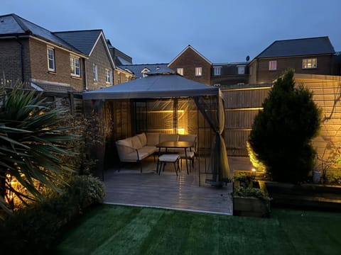 Night, Garden, Seating area