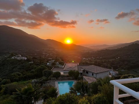 Mountain view, Pool view, Swimming pool, Sunset