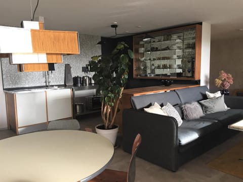 Kitchen or kitchenette, Living room, Dining area