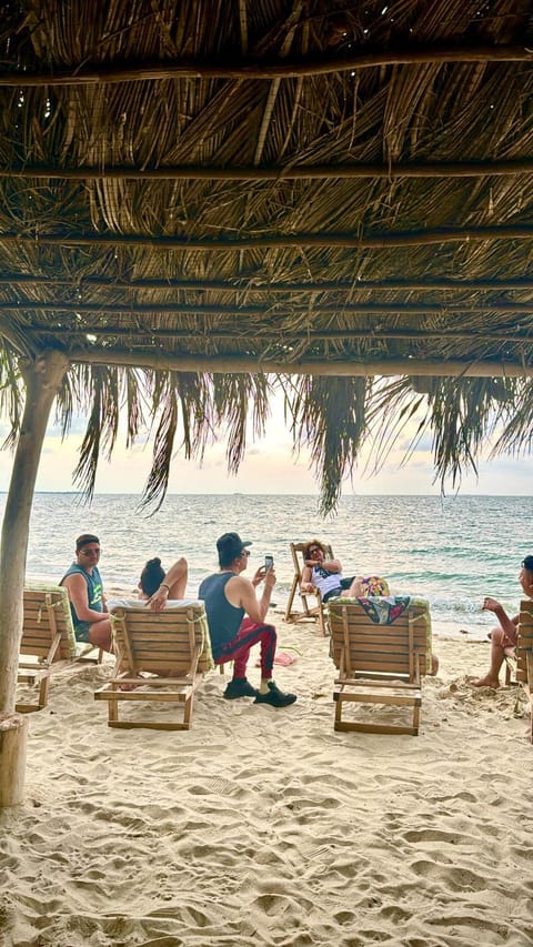 Beach, Sea view, sunbed