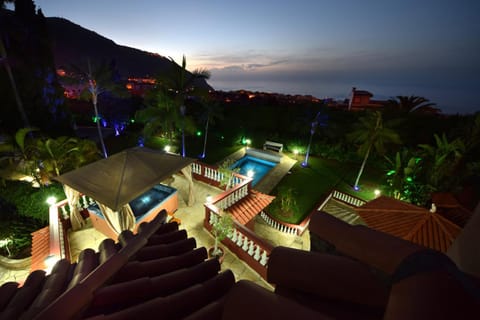 Night, Swimming pool, Sunset