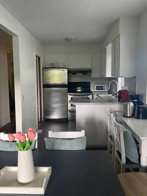 Kitchen or kitchenette, Dining area, minibar, oven, pet friendly, stove, toaster