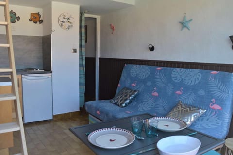 Appart Studio Mezzanine 2 couchages PORT LEUCATE NATURISME PL010-832 Apartment in Leucate