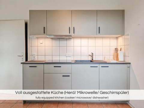 Kitchen or kitchenette, dishwasher, stove, kitchen