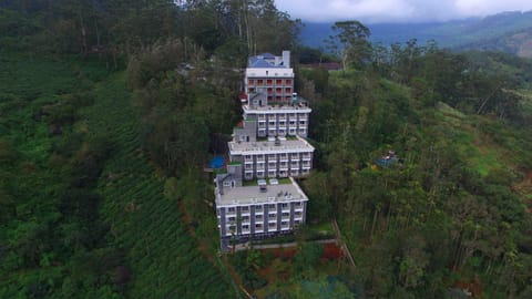 Property building, Natural landscape, Bird's eye view, Mountain view