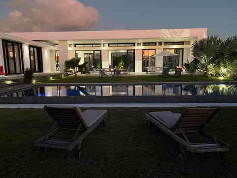 Property building, Night, Pool view, sunbed