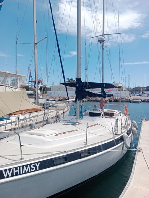 Velero Valencia Whimsy Docked boat in Valencia