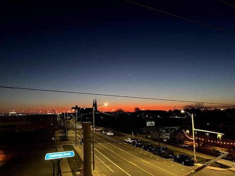 Night, Neighbourhood, Natural landscape, Bird's eye view, City view, Sunset