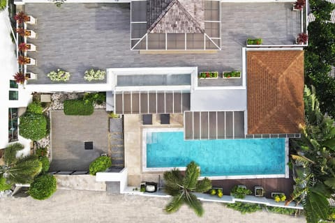 Property building, Bird's eye view, Pool view, Swimming pool, sunbed