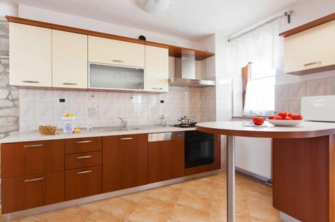 Kitchen or kitchenette, oven, stove