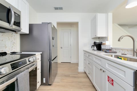 Kitchen or kitchenette, oven, stove