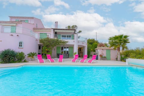 Property building, Living room, Swimming pool