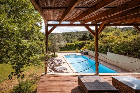 Patio, Pool view