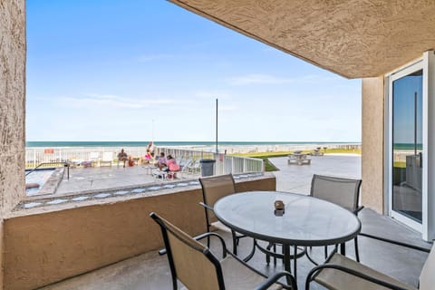 Updated Ground Floor OceanFront Condo, Walk to Flagler Ave House in New Smyrna Beach