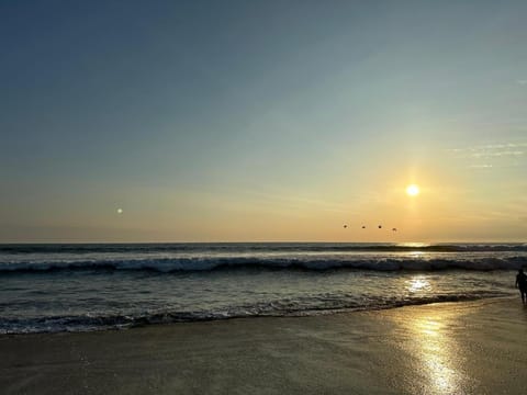 Beach, Sea view, Sunset