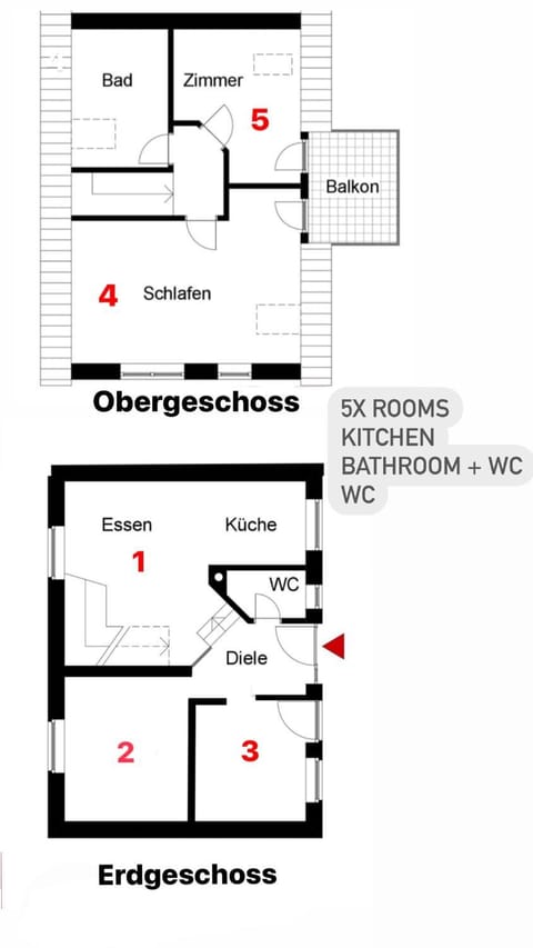 Nisay Home - City House - Central Location - 5 Rooms Apartment in Ludwigsburg