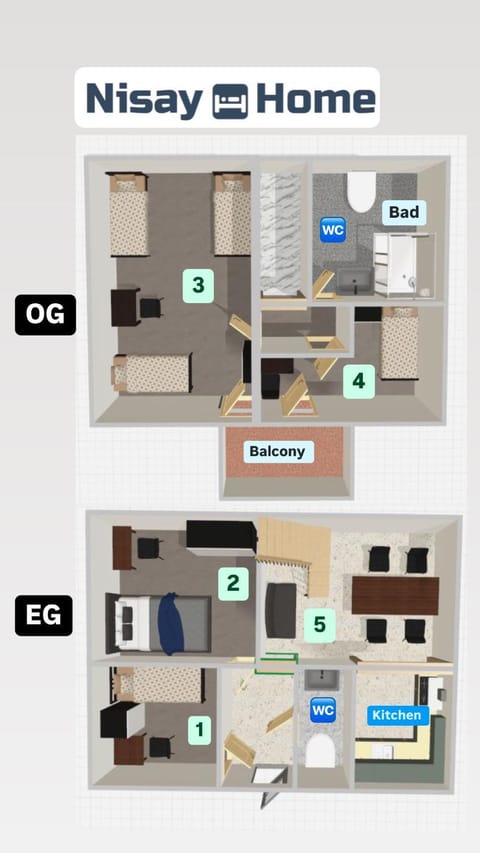 Nisay Home - City House - Central Location - 5 Rooms Apartment in Ludwigsburg