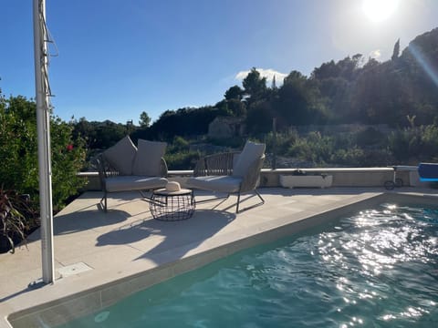 Natural landscape, Balcony/Terrace, Pool view, Swimming pool, sunbed