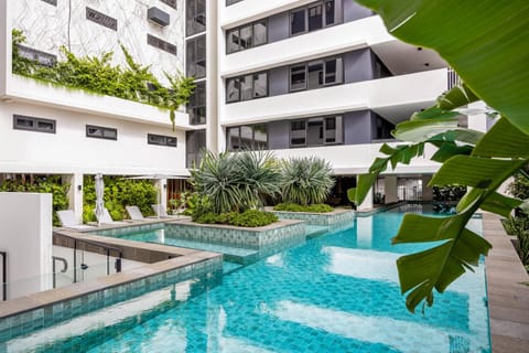 Property building, Pool view, Swimming pool