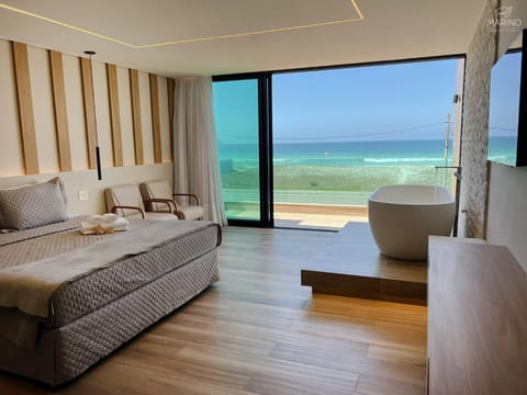 Bed, View (from property/room), Photo of the whole room, Bedroom, Sea view