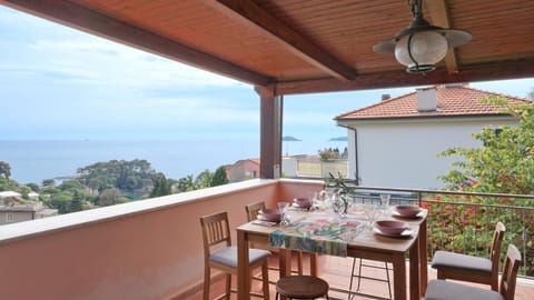 Day, View (from property/room), Balcony/Terrace, Dining area, Sea view