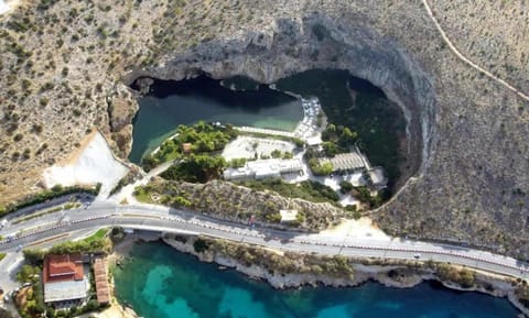 Nearby landmark, Natural landscape, Bird's eye view, Lake view