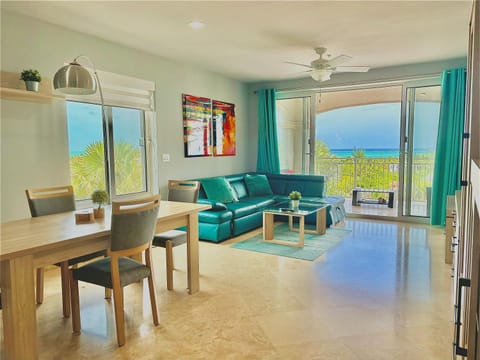 View (from property/room), Living room, Dining area, Sea view