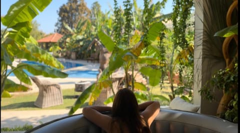 Patio, Day, Hot Tub, Garden view, Pool view