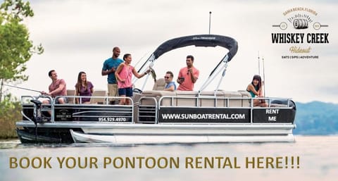 SunBoat Rental - Pontoon Boat Rental Docked boat in Dania Beach