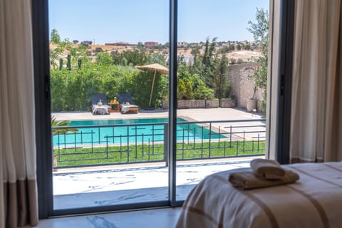 Bedroom, Pool view, sunbed