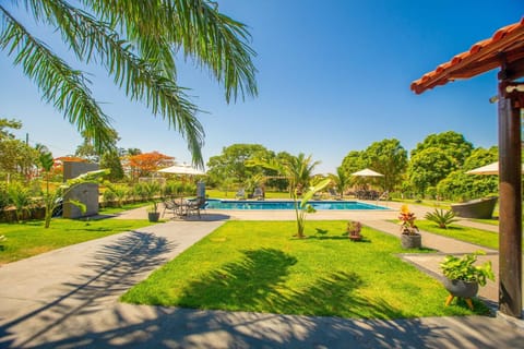 Spring, Day, Natural landscape, Garden, Seating area, Garden view, Pool view, Swimming pool, sunbed