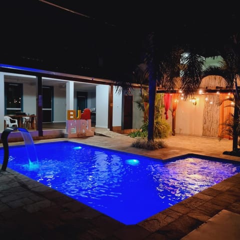 Patio, Night, Pool view, Swimming pool