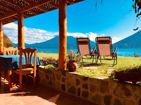 Patio, Day, Natural landscape, Lake view, Mountain view, sunbed