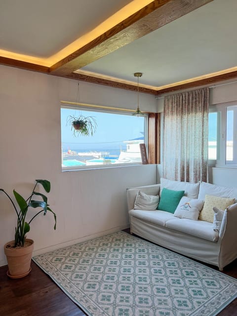 Natural landscape, Living room, Seating area, Sea view