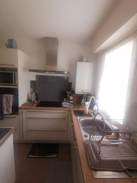 Kitchen or kitchenette, oven, stove