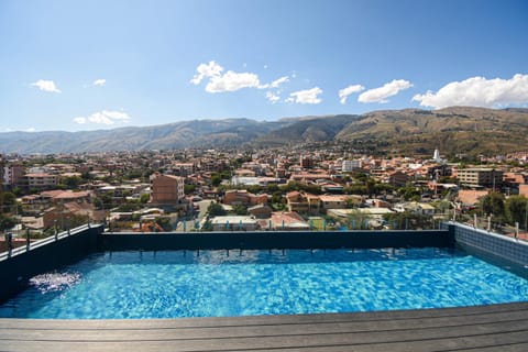 Property building, Natural landscape, Bird's eye view, City view, Mountain view, Pool view, Swimming pool