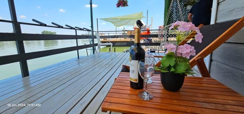 Splav House on the river Docked boat in Belgrade