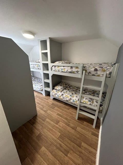 Bed, Photo of the whole room, Bedroom, bunk bed, wardrobe