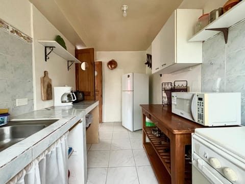 Kitchen or kitchenette, oven