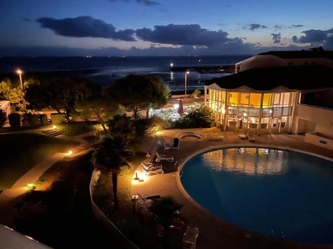 Night, Pool view, Swimming pool