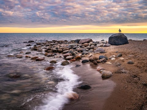 Natural landscape, Beach, Sea view, Sunrise