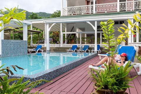 Patio, Pool view, Swimming pool, sunbed